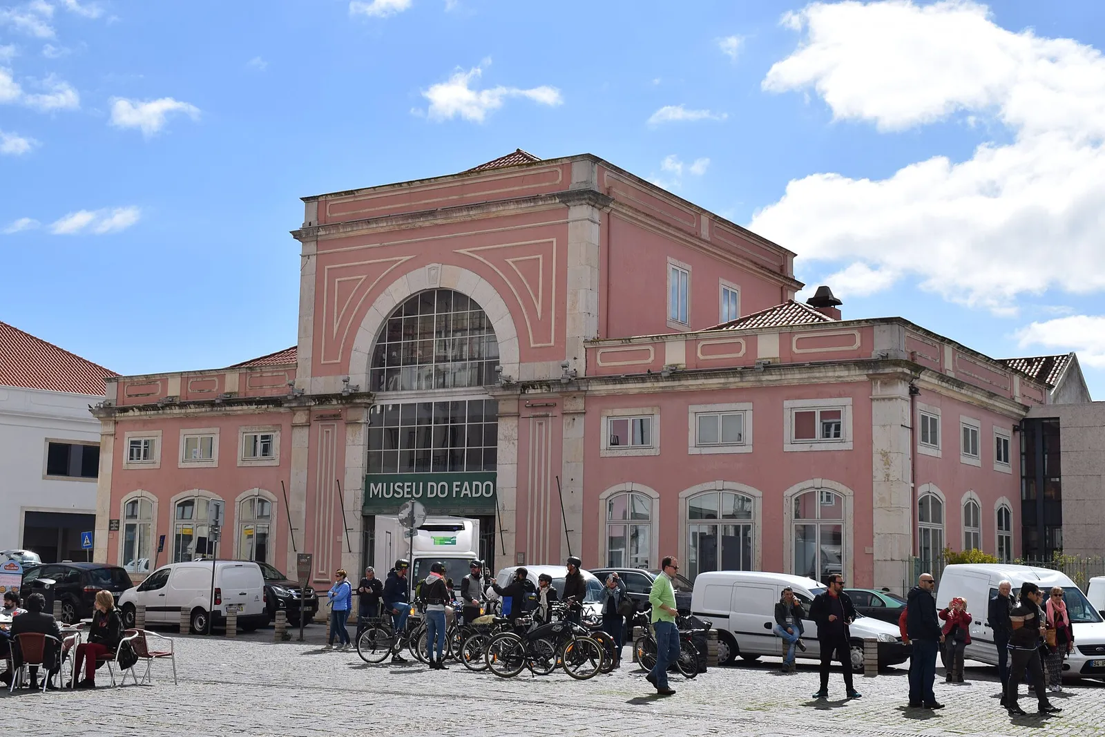 The Museu do Fado entrance on Largo do Chafariz de Dentro, Alfama, one of the museums in Lisbon