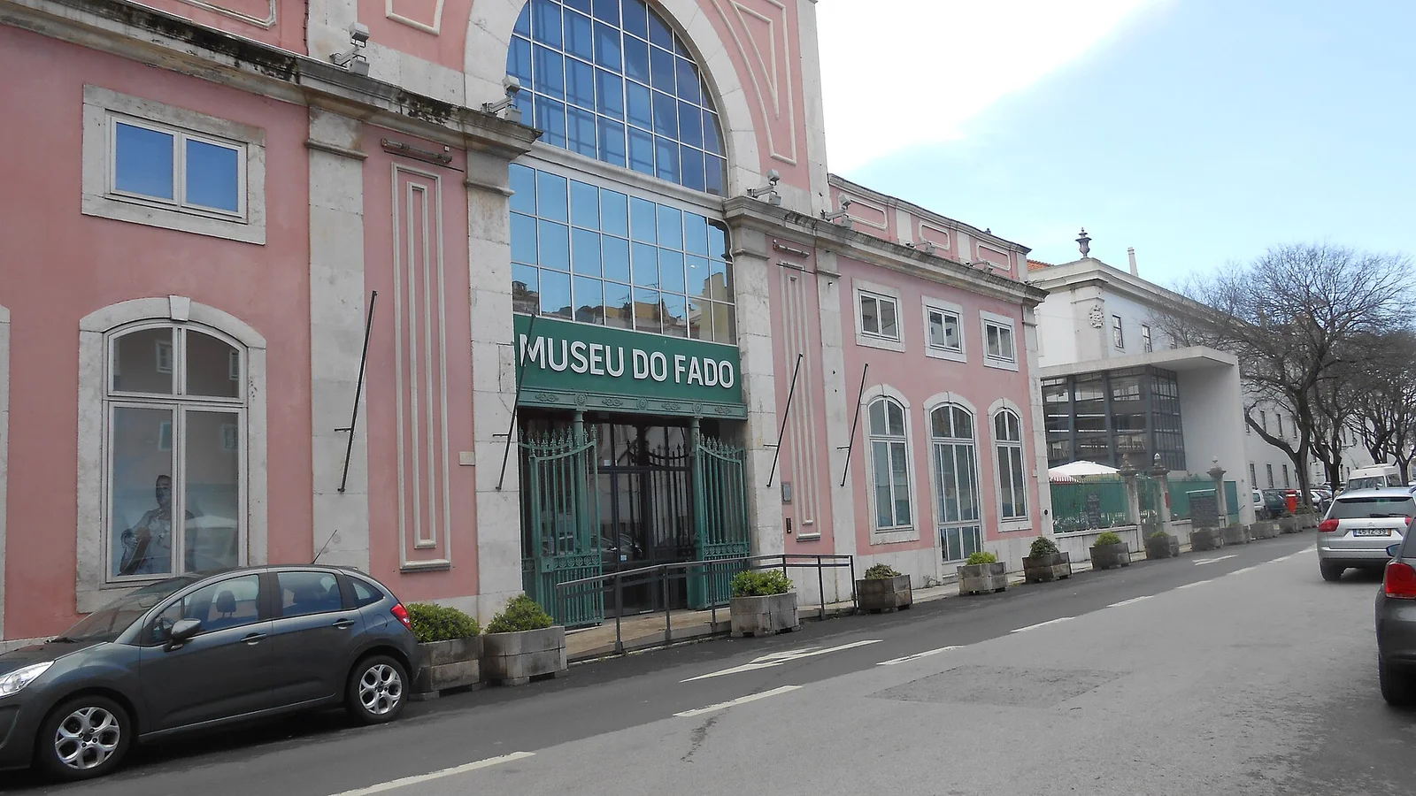 The Museu do Fado building seen from the street, Alfama, one of the museums in Lisbon