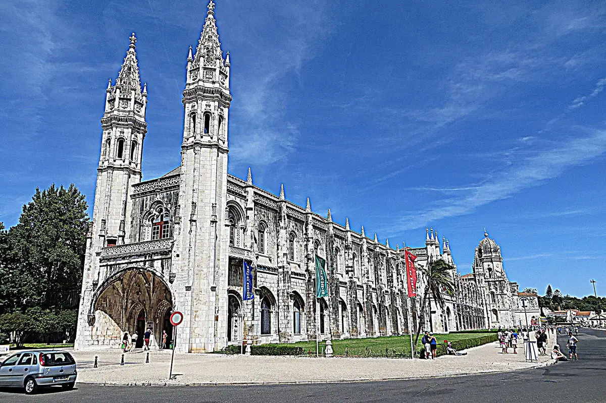 The Jerónimos Monastery in Belém, home of the Museu de Marinha west wing, one of the museums in Lisbon