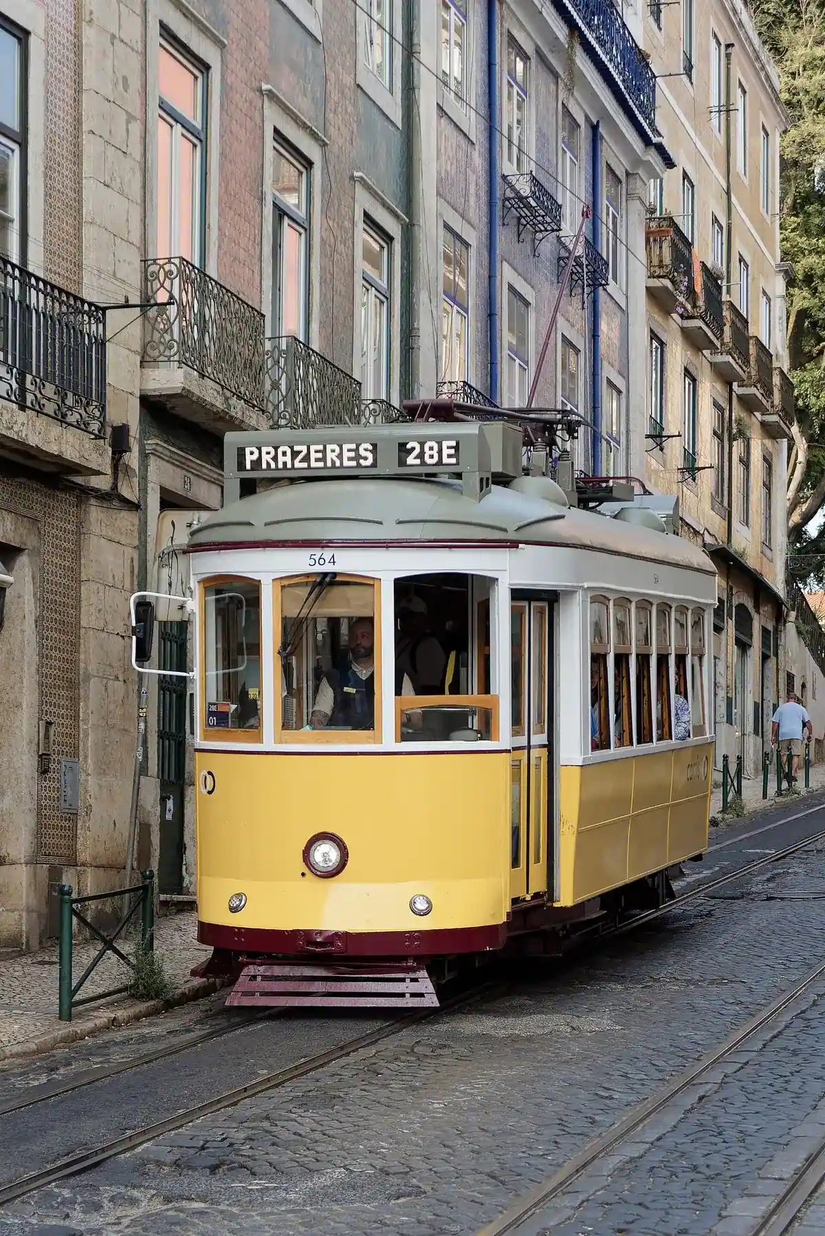 Tram 28 on a Lisbon street, one of the museums in Lisbon